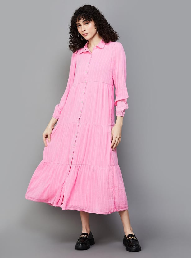 Buy AMERICAN EAGLE Women Striped Midi Dress from American Eagle at just INR 4599.0