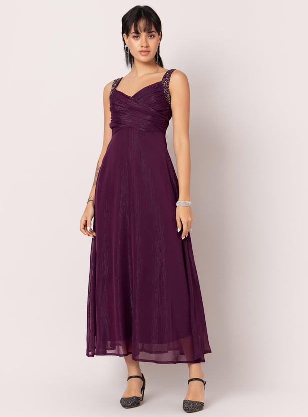 Buy FABALLEY Women Embellished Maxi Dress from FabAlley at just INR 3400.0