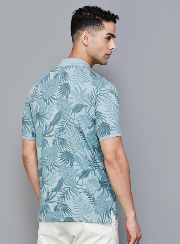 CODE Men Printed Regular Fit Polo T-shirt