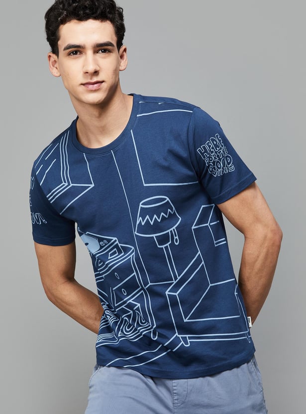 DENIMIZE Men Graphic Printed T-shirt