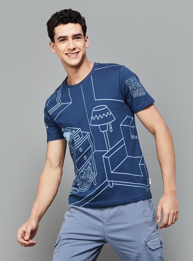 DENIMIZE Men Graphic Printed T-shirt