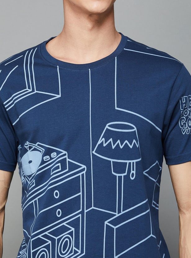 DENIMIZE Men Graphic Printed T-shirt