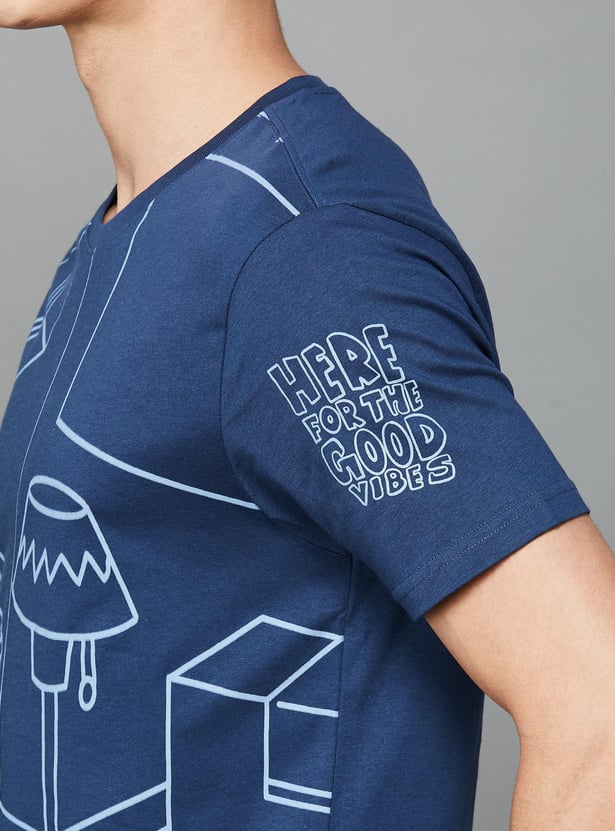 DENIMIZE Men Graphic Printed T-shirt
