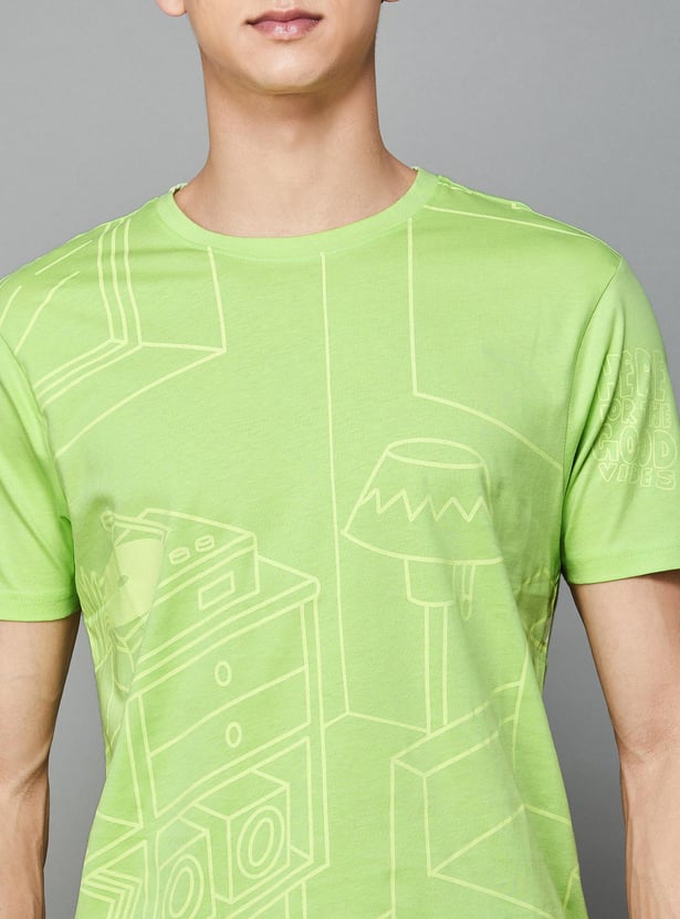 DENIMIZE Men Graphic Printed T-shirt