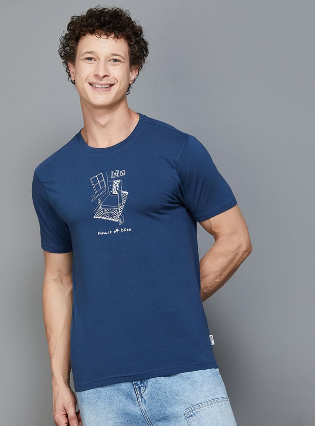 DENIMIZE Men Printed Slim Fit T-shirt