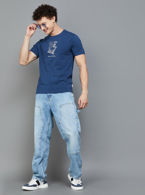 DENIMIZE Men Printed Slim Fit T-shirt