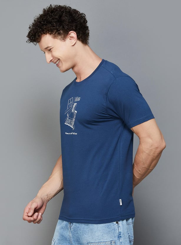 DENIMIZE Men Printed Slim Fit T-shirt