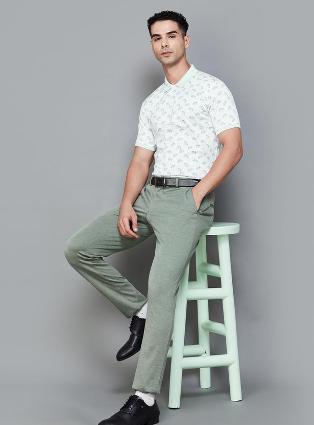 CODE Men Printed Polo T-shirt