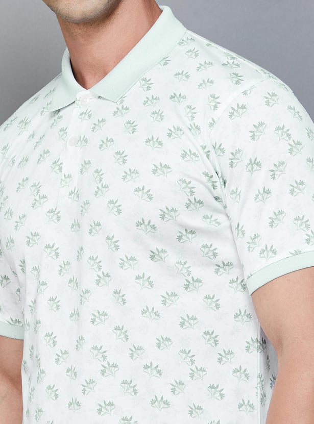 CODE Men Printed Polo T-shirt