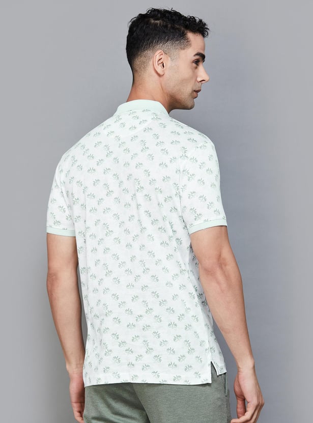 CODE Men Printed Polo T-shirt