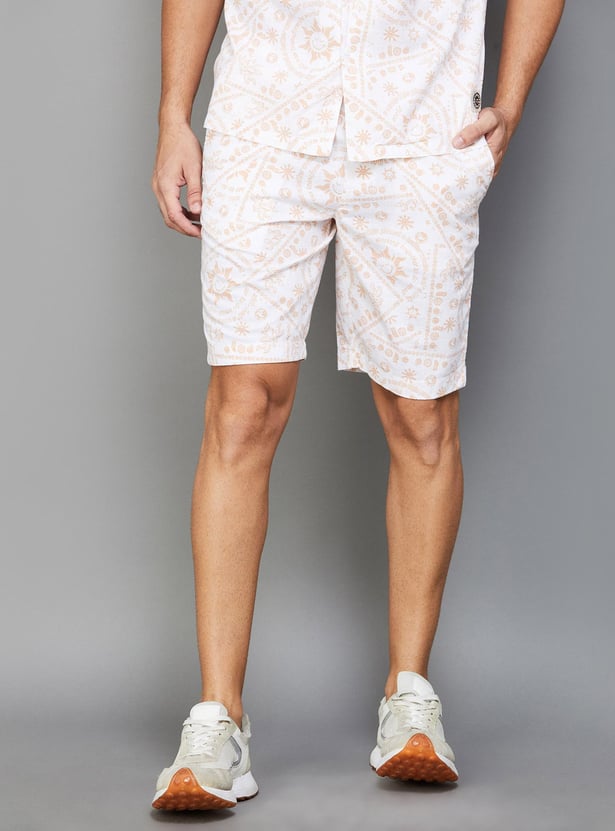 SmileyWorld Men Printed Regular Fit Shorts