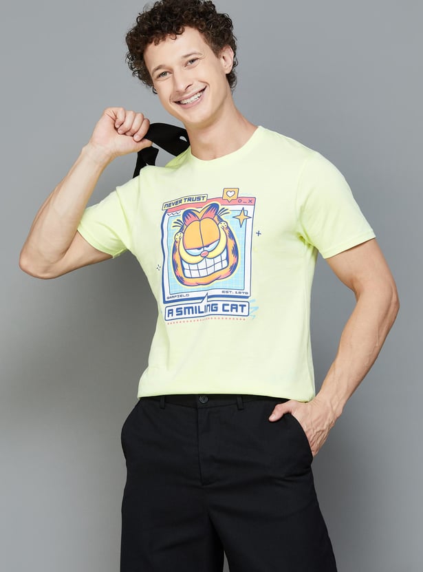 FAME FOREVER Men Garfield Printed T-shirt