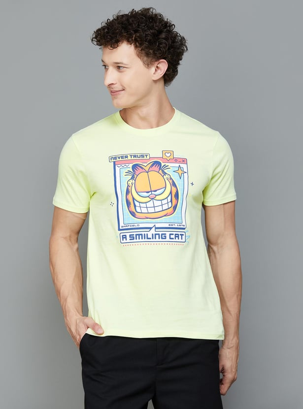 FAME FOREVER Men Garfield Printed T-shirt