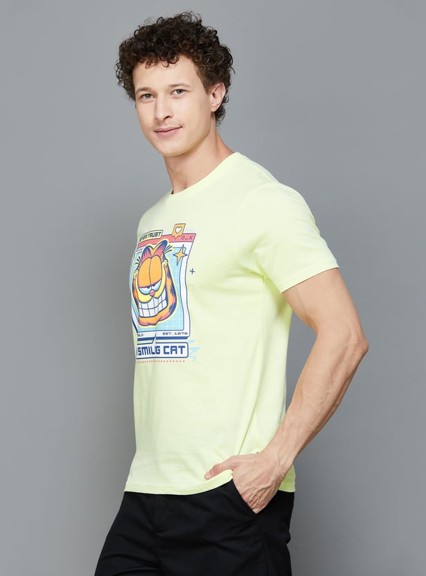 FAME FOREVER Men Garfield Printed T-shirt