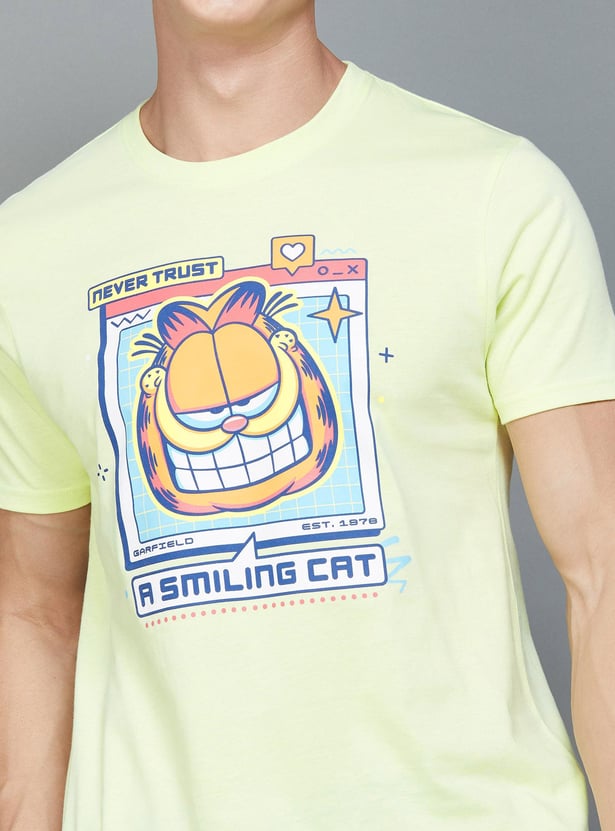 FAME FOREVER Men Garfield Printed T-shirt