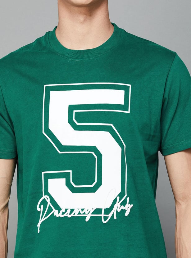 FAME FOREVER Men Typographic Print Regular Fit T-shirt