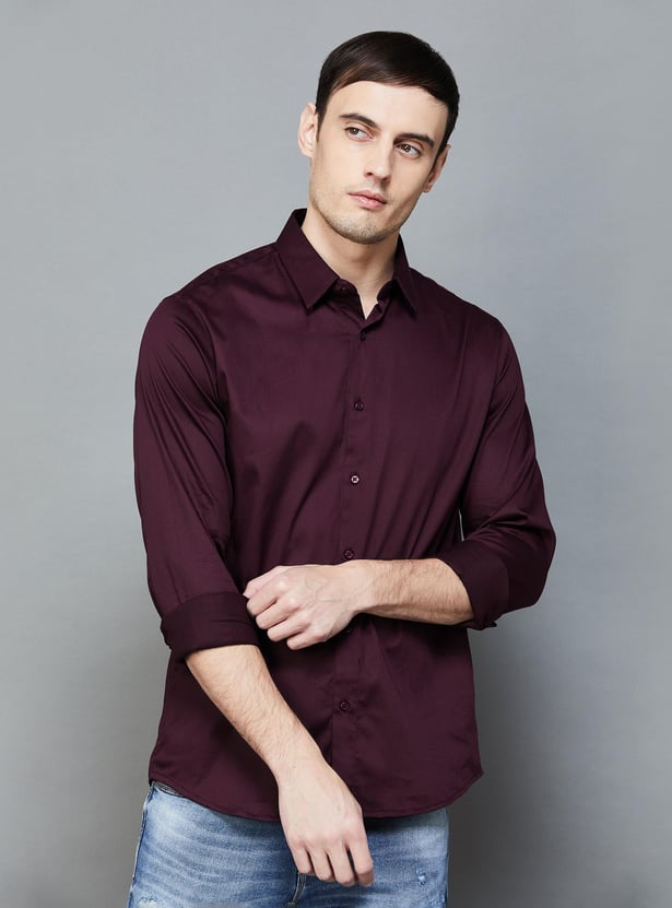 Casual Maroon Shirt Blue Jeans Maroon Checked Casual Shirt –