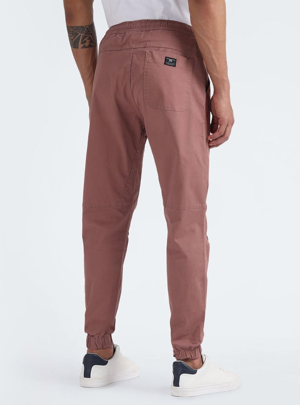 FLYING MACHINE Men Solid Regular Fit Jogger Style Trousers