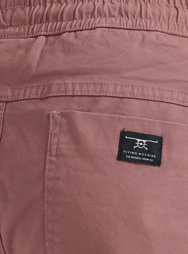 FLYING MACHINE Men Solid Regular Fit Jogger Style Trousers