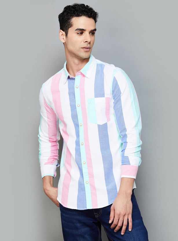 Buy PEPE JEANS Men Slim Fit Striped Casual Shirt from Pepe Jeans