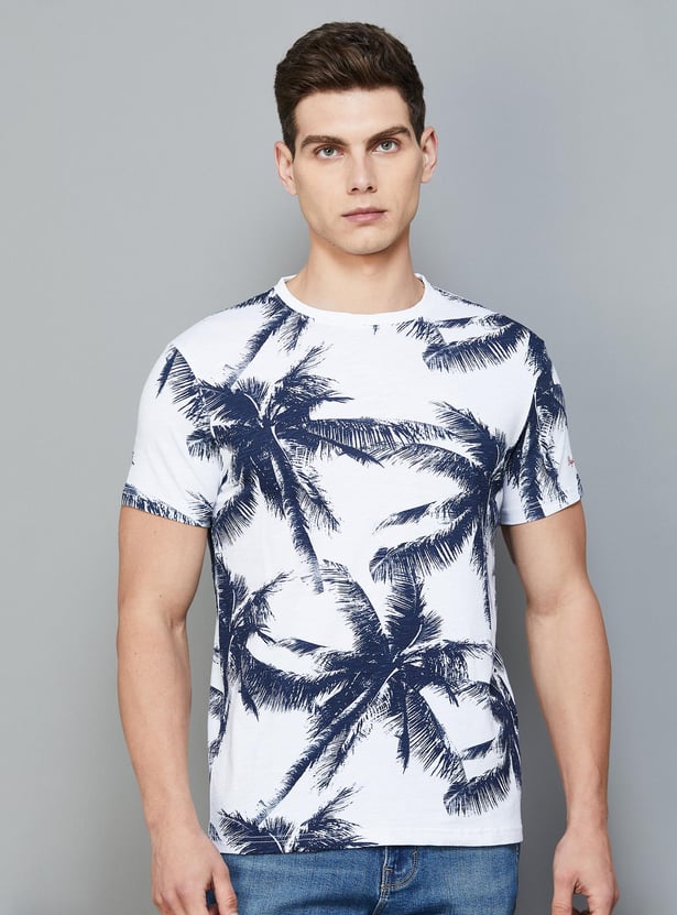 PEPE JEANS Men Tropical Print Slim Fit T-shirt