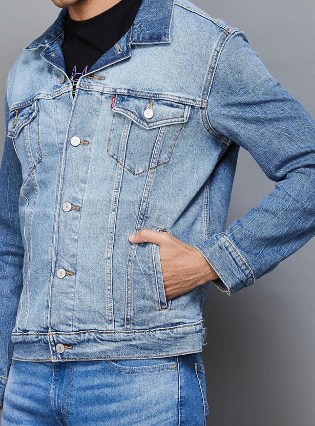 Buy LEVI'S Men Washed Denim Jacket from Levi's at just INR