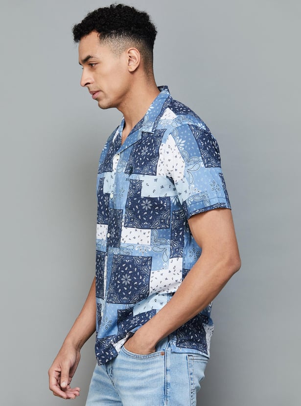 U.S. POLO ASSN. Men Printed Slim Fit Casual Shirt