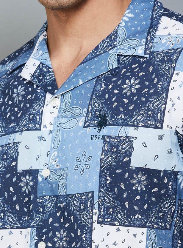 U.S. POLO ASSN. Men Printed Slim Fit Casual Shirt