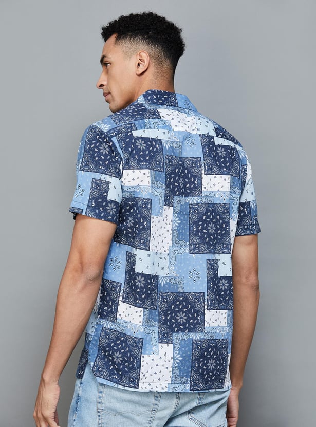 U.S. POLO ASSN. Men Printed Slim Fit Casual Shirt