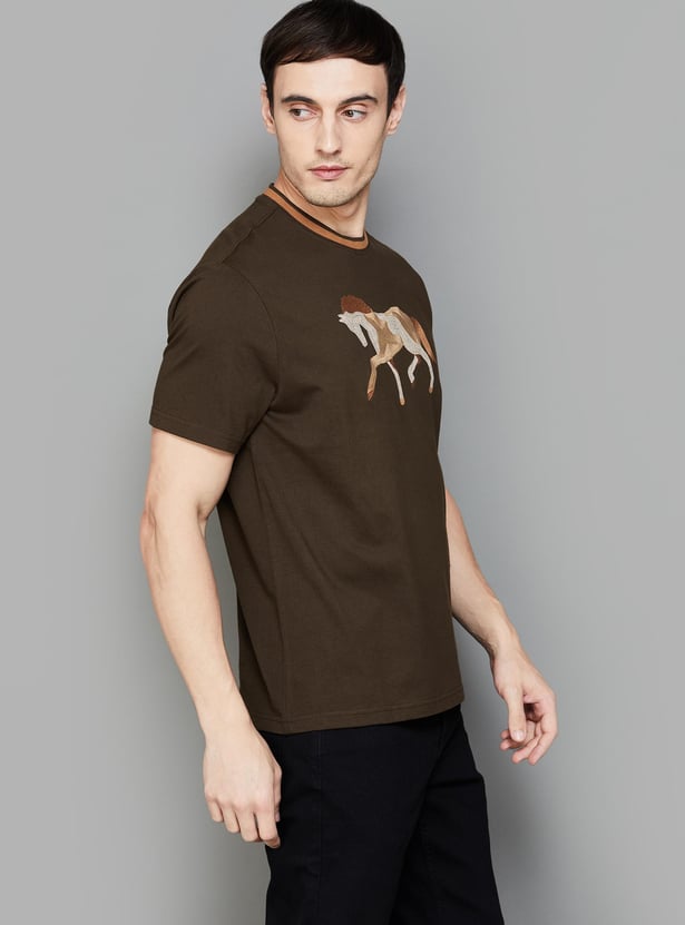 Buy UNITED COLORS OF BENETTON Men Printed Regular Fit T-shirt from