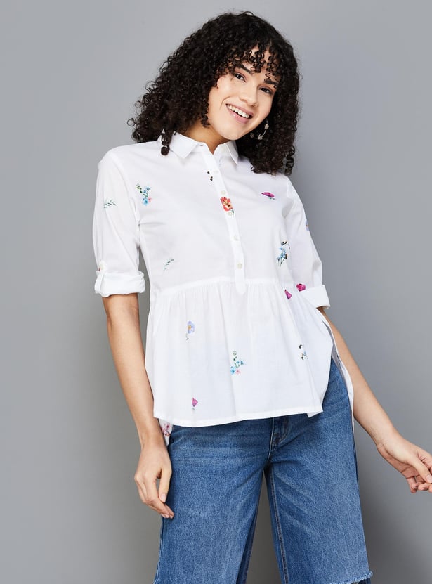 COLOUR ME Women Printed High-Low Top