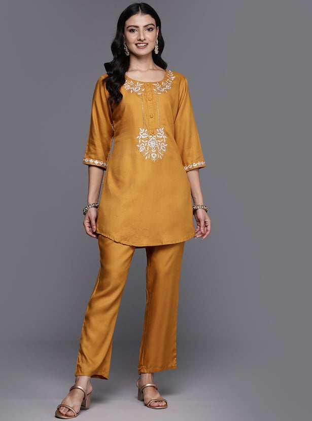 Buy LIBAS Women Embroidered Tunic Set from Libas at just INR 2699.0