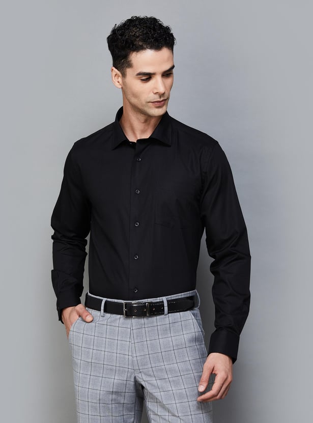 Buy Blackberrys Men Solid Slim Fit Formal Shirt From Blackberrys At Just Inr 19950 9144