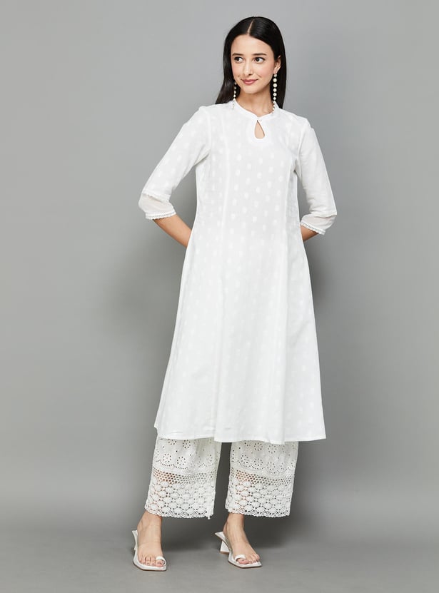 AURELIA Women Embroidered A-Line Kurta