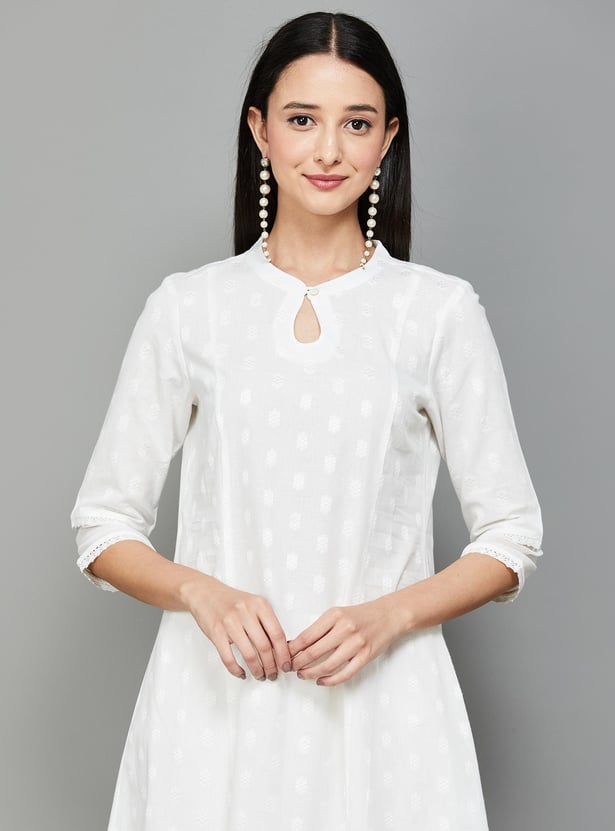 AURELIA Women Embroidered A-Line Kurta
