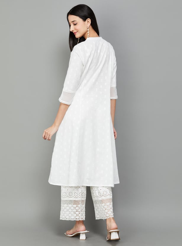 AURELIA Women Embroidered A-Line Kurta