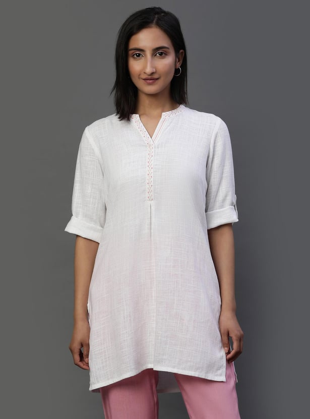 AURELIA Women Solid Kurti