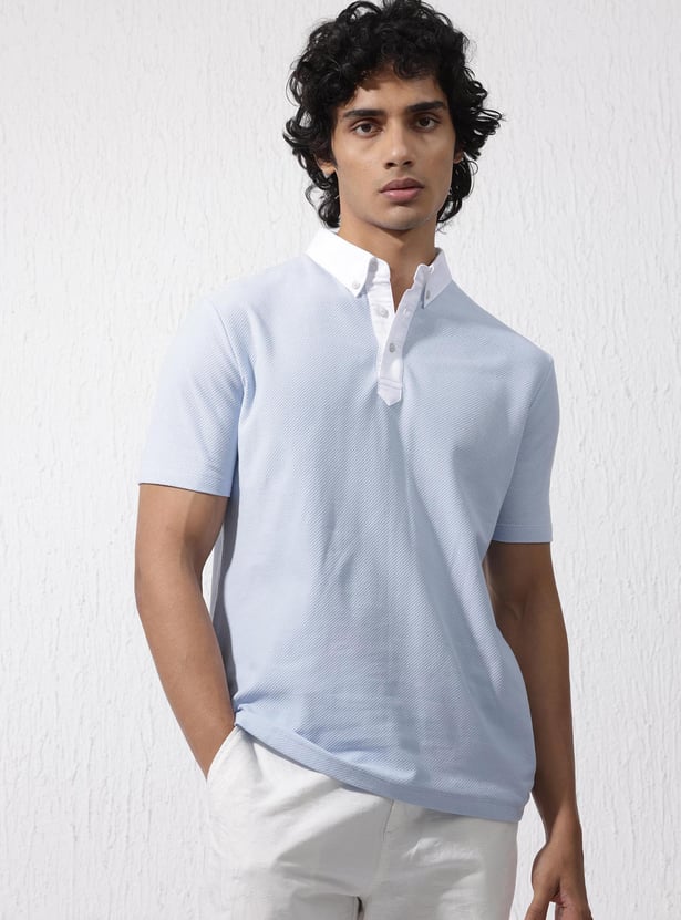 RARE RABBIT Men Solid Polo T-Shirt