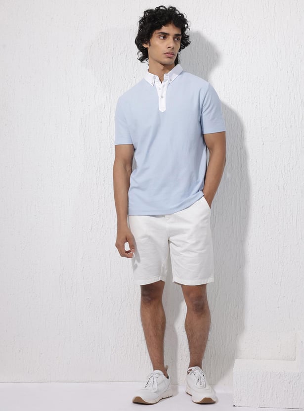 RARE RABBIT Men Solid Polo T-Shirt