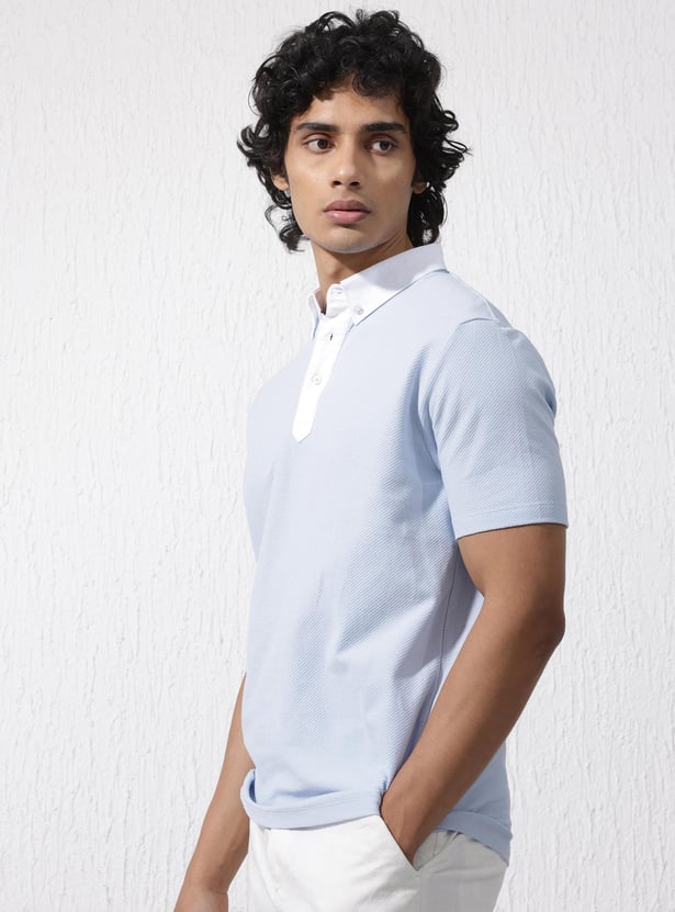 RARE RABBIT Men Solid Polo T-Shirt