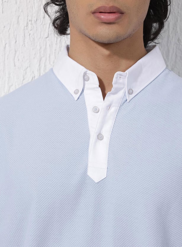 RARE RABBIT Men Solid Polo T-Shirt