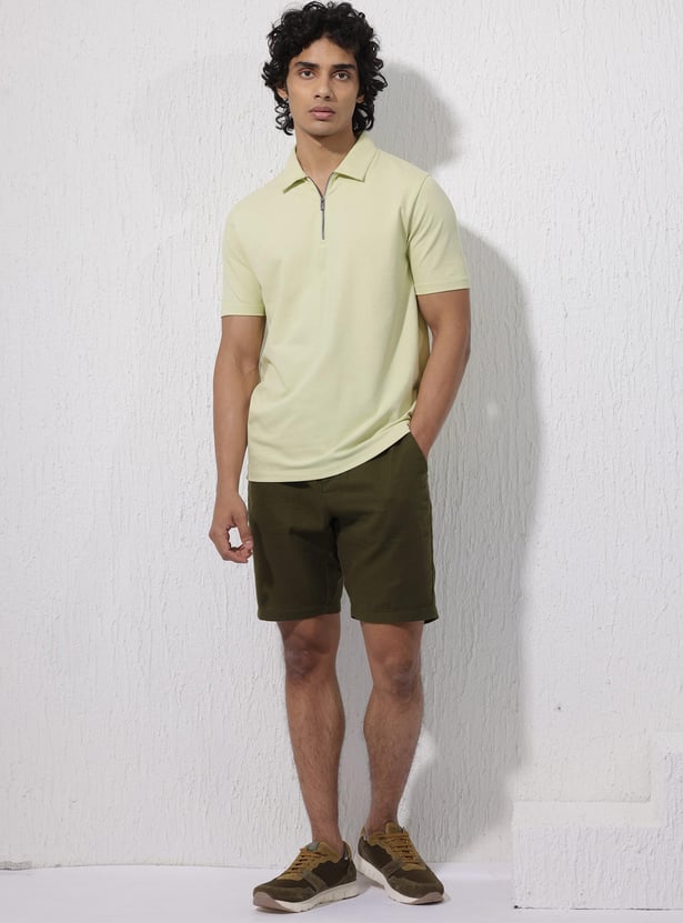 RARE RABBIT Men Solid Polo T-shirt