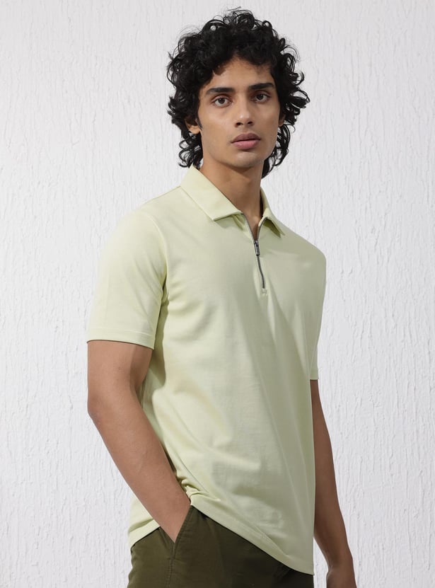RARE RABBIT Men Solid Polo T-shirt