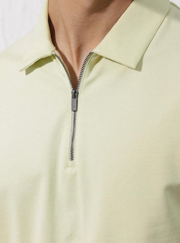 RARE RABBIT Men Solid Polo T-shirt