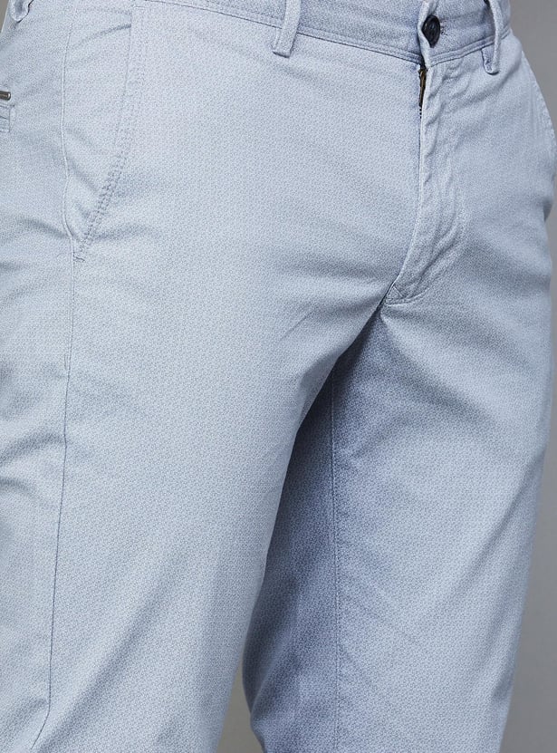 INDIAN TERRAIN Men Printed Slim Fit Trousers