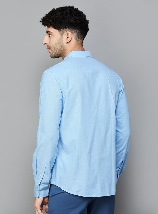 INDIAN TERRAIN Men Solid Slim Fit Casual Shirt