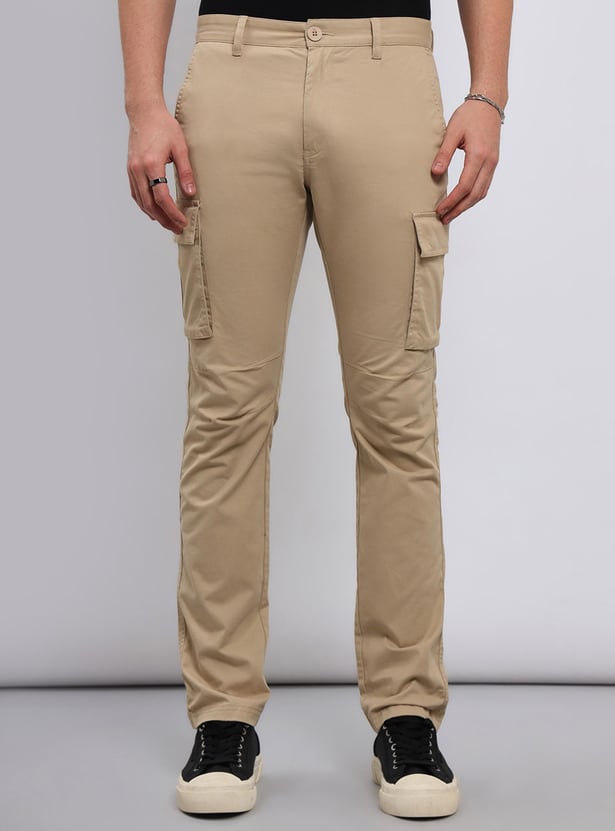 Buy LEE Men Solid Cargo Trousers from Lee at just INR 3999.0