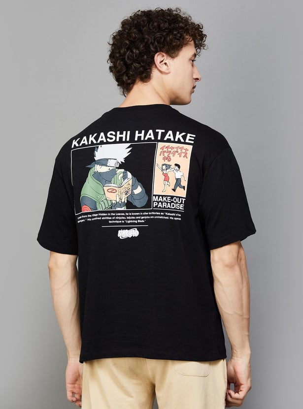 Buy FREE AUTHORITY Men Naruto Printeded Oversized T-shirt from