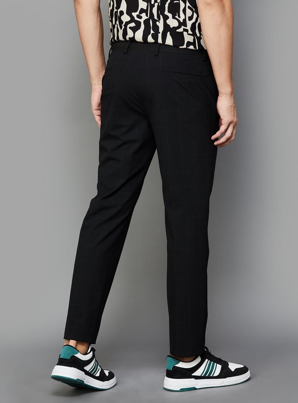 CELIO Men Checked Regular Fit Casual Trouser