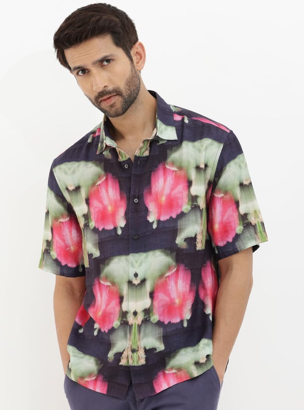 RARE RABBIT Men Printed Regular Fit Casual Shirt